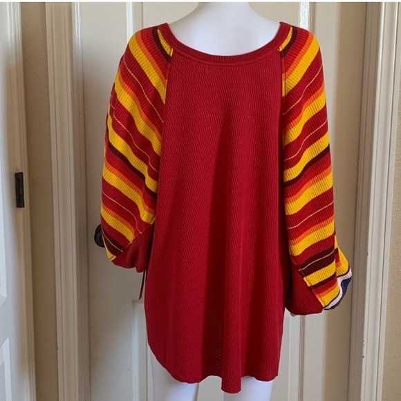 Free People Rainbow Dreams Pullover Knit Top - Picture 10 of 10